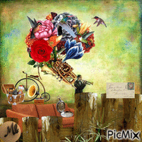 Sonata del colibrí, en do Maior animēts GIF