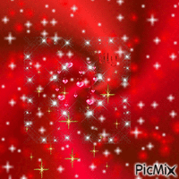 Un fond rouge avec des coeurs - 免费动画 GIF