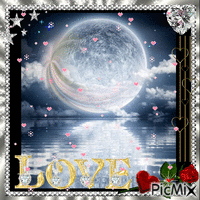 A Romantic  Moonlight geanimeerde GIF