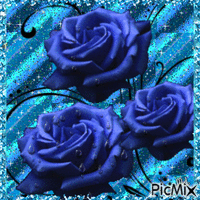 Fleur bleue - GIF เคลื่อนไหวฟรี