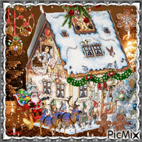 Gingerbread house - Free animated GIF