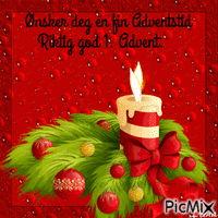Wishing you a nice Advents time. Happy 1. Advent - Kostenlose animierte GIFs