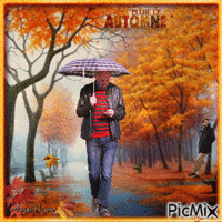 Homme en automne... 🍁🍂🍁 - Free animated GIF