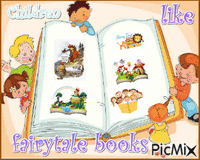 children like books анимиран GIF