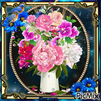 le bouquet de roses. animált GIF