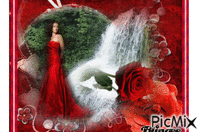 donna rosso - Gratis geanimeerde GIF