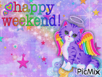 Happy Rainbow Weekend - GIF animé gratuit