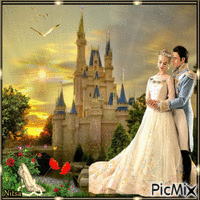 Cinderella and the prince 💕 GIF animé