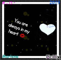 You are always in my heart - GIF animado grátis