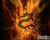 dragon de feu - Бесплатный анимированный гифка