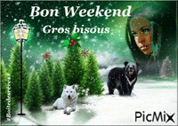 Bon Weekend - GIF animado grátis