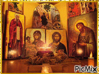 Бог и Света Богородица - Ingyenes animált GIF