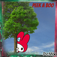 Kawaii  peek a boo - Бесплатный анимированный гифка