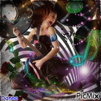 Chanteuse Rock - Безплатен анимиран GIF