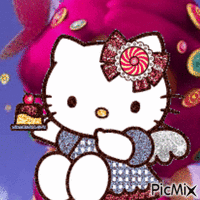 Hello Kitty mia анимированный гифка