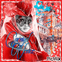 Venice Carnival In Red - Δωρεάν κινούμενο GIF