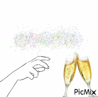 Brindemos por el nuevo año - 無料のアニメーション GIF