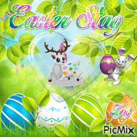 Easter Stag GIF animé