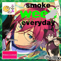 IBARA WEED SMOKER GIF animé