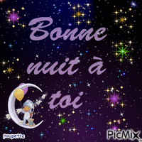bisou bonne nuit animēts GIF