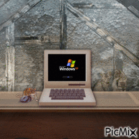 Booting up Windows XP GIF animé