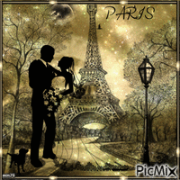 Amoureux de Paris - GIF animé gratuit