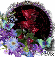 Flowers and roses. animovaný GIF