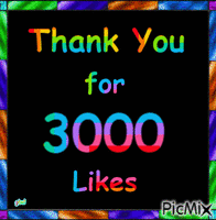 3000 likes - Free animated GIF