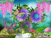 flower violet - GIF animado grátis