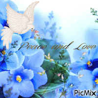 Peace and Love - Безплатен анимиран GIF