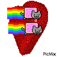 Nyan LOVE - Animovaný GIF zadarmo