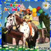 Happy birthday. Pippi GIF animasi