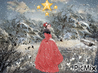 balade sous la neige - GIF animado gratis