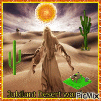 Jubilant Desert warthog geanimeerde GIF