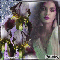 La belle aux iris par BBM Animated GIF