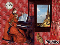 lecon de piano - GIF animate gratis