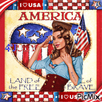 Independence Day USA - 4th July анимированный гифка