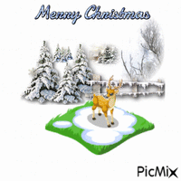Christmas Deer - Free animated GIF