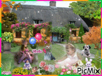 English Cottage Animated GIF
