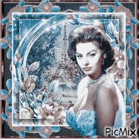 Sophia Loren, Actrice Italienne animuotas GIF