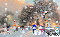 Snow Fun Animated GIF