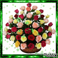 El Buquet de rosas - Animovaný GIF zadarmo