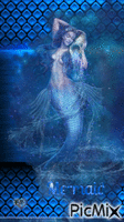 Blue Mermaid-Abuepita GIF animé