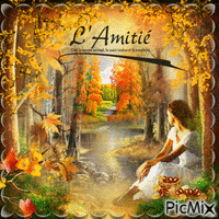 Amitié autumn - GIF animé gratuit