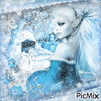 Winter woman angel  B