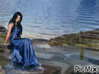 Frau im Wasser - Bezmaksas animēts GIF