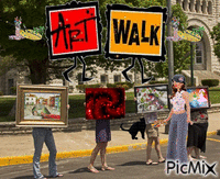 Art walk - GIF animasi gratis