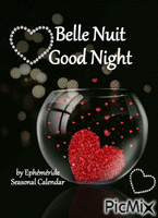 Belle Nuit Good Night - Nemokamas animacinis gif