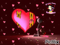 lluvia de corazones - GIF animasi gratis