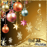 Merry Christmas. Christmas balls. Gold - Besplatni animirani GIF